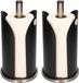 Zeller 2x Zwarte metalen keukenrolhouders rond 15 x 31 cm