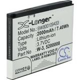 vhbw Batterie compatible avec Sierra Aircard 760 Wireless, Wi-Fi 4G FC80, 762, 762s Routeur Modem Hotspots (2000 mAh, 3,7 V, Li-Ion)