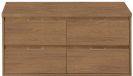 BES LED Porto Badmeubelset 120 cm - 4 Laden Honey - Wastafelbovenblad Honey
