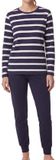 Ammann Dames pyjama Mix & Match night sky gestreept lange mouw 100% Katoen L