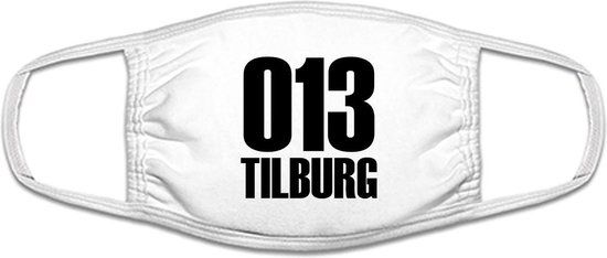 Tilburg 013 Mondkapje - Wit - Katoen - Herbruikbaar & Wasbaar