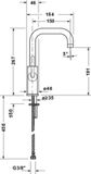 Duravit Balcoon BA1100002010 Eéngreeps-wastafelmengkraan FreshStart, MinusFlow, Chroom