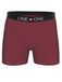 Line One Boxershorts pour homme en coton rouge foncé