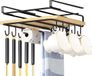 Merkloos Snijplank Organizer - Keukenrek Houder - Keuken Opbergen - Onder Kast Montage - 8.3 x 28.1 x 8.3 cm - Zwart