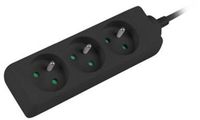Lanberg Verlengkabel Voor 3X 230V Stopcontacten 3M Massieve Koperkabel