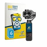 BROTECT Screenprotector 6 Stuks voor DJI Osmo Pocket 4P (Lens) Beschermglas transparant