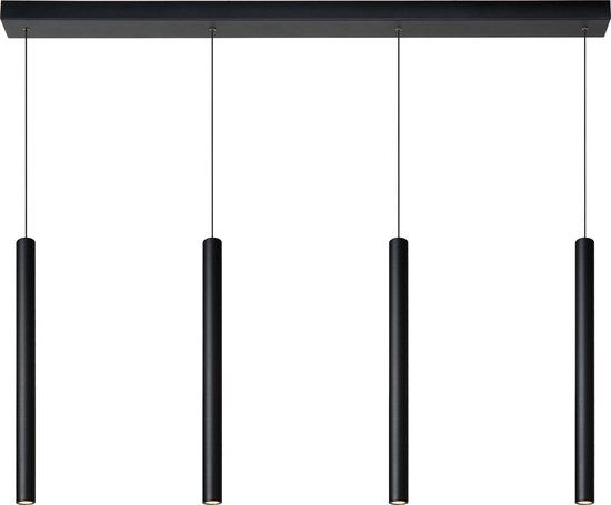 Lucide Lorenz LED Hanglamp - Zwart - 4x4W - Dimbare LED - 3000K