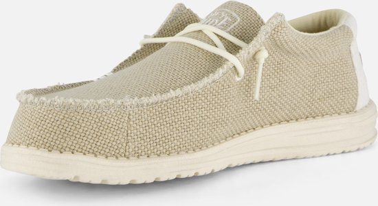 HEYDUDE Wally Braided Instappers beige Canvas - Maat 41