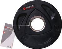 Pure2Improve Halterschijf 2.5kg - Ø50mm Zwart Rubber