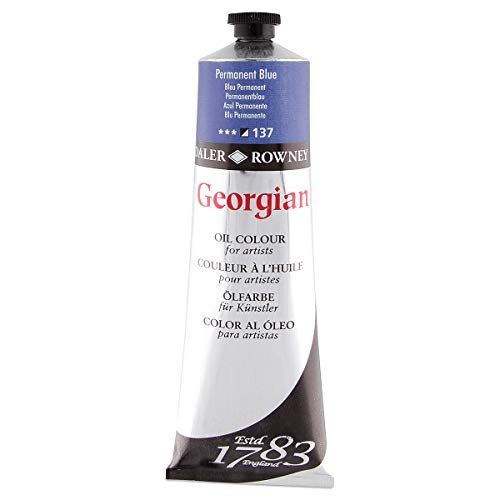 Daler Rowney Georgian Olieverf - Permanent Blauw - 225 ml - 5011385929645
