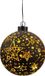 Anna's Collection Led bal glas sterren dia. 12 cm zwart/goud