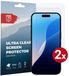 Rosso Screen Protector Geschikt voor Apple iPhone 16 | Ultra Clear Duo Pack | TPU Folie | Case Friendly Beschermfolie | 2 Stuks