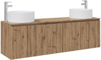 vidaXL Badkamerkastenset 3 stuks Artisanaal eiken 161,5 x 44,5 x 80 cm