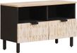 vidaXL meuble TV finition laquée blanche 70 x 33 x 46 cm bois de manguier massif
