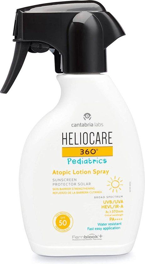 Heliocare 360 Pediatrics Atopic - Zonnebrandcrème voor kinderen - SPF 50 - 250 ml