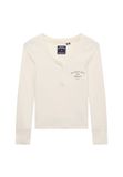 Superdry Athletic Button Down Longsleeve Top Dames Manches longues chemises