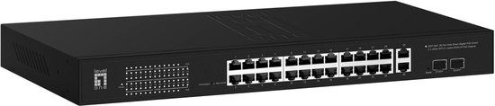 LevelOne GEP-2841 netwerk switch Managed L2 Gigabit Ethernet (10/100/1000) Power over Ethernet (PoE) 1U Zwart