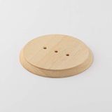 Klartext - Houten sokkel voor schakelaars en stopcontacten Belle ÉPOQUE, ruw, Ø 60 mm