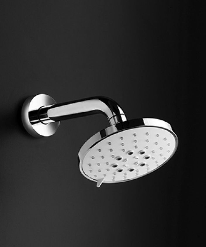 hotbath Mate Hoofddouche wandmodel 3 standen 12cm met wandarm nikkel geborsteld M169GN