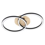EGLO Lomaltas-Z Plafondlamp LED Noir, Brun, Blanc Rond 58 cm