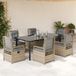 Maison Exclusive - Ensemble de jardin, 7 pièces, avec coussins, beige, en polyrotin