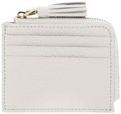 COCCINELLE Leren kaarthoes Tassel Credit Card Holder Pearl crème