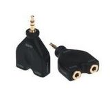 HDSUPPLY LP-AA005-V2 adapter 3.5mm male naar 2 x 3.5mm female zwart