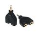 HDSUPPLY LP-AA005-V2 adapter 3.5mm male naar 2 x 3.5mm female zwart