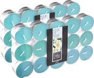 Atmosphera Geurkaars waxine/theelichtjes - 60 stuks - Tiare bloem - 3,5 branduren - Turquoise