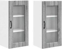 vidaXL - Vaatwasserpaneel - Kalmar - 2 stuks - Grijs Sonoma - Bewerkt hout