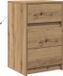 vidaXL Nachtkastje Artisan Eiken 38 x 34 x 61 cm Bewerkt hout