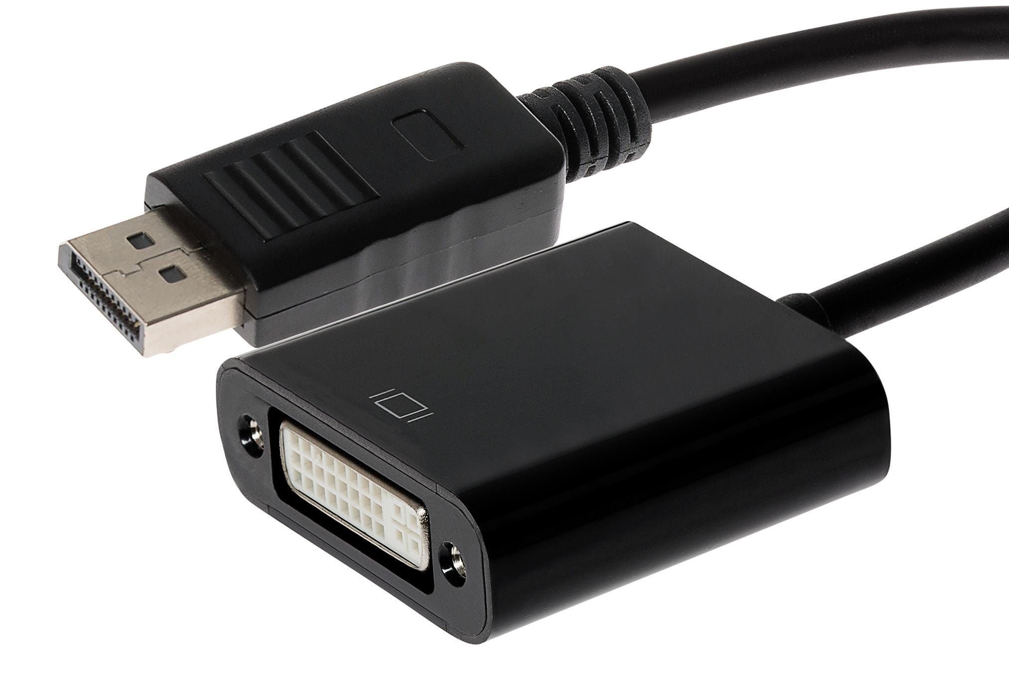 Maplin DisplayPort naar DVI-D Adapter - Zwart/Wit
