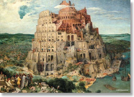 Lanzfeld (museumwebshop.com) Poster - 50x70 cm - Bruegel - Tower of Babel - Beige - Paper