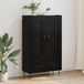 vidaXL Hoge kast, zwart, eikenlook, 69,5 x 31 x 115 cm, houtvezel