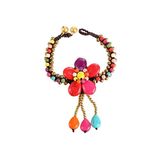 Lachineuse Tibetain Armband – bloem, meerkleurig, 18