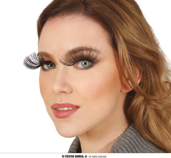 Fiestas Guirca Wimpers Jumbo Dames Vezels Zwart 2 Stuks