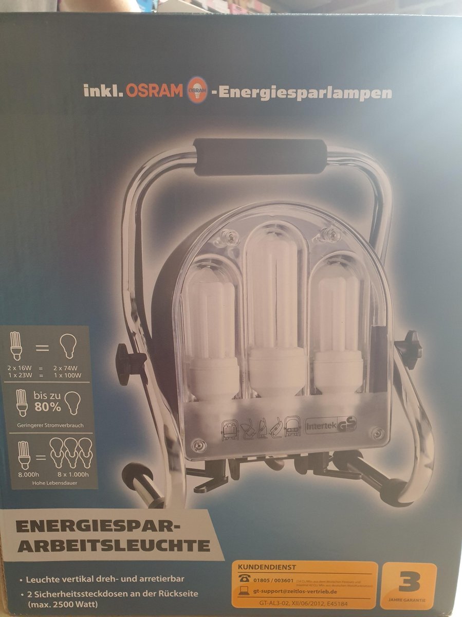 Intertek Energiesparende bouwlamp