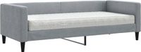 vidaXL Slaapbank met matras 80x200 cm stof lichtgrijs