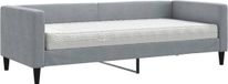 vidaXL Canapé-lit avec matelas 80x200 cm tissu gris clair