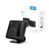 Garza - Intelligente wifi-thermostaat voor radiatoren en verwarming, met adapter, verbruiksmeter, touch-bediening, open raamherkenning, app- en spraakbediening, Alexa/Google, zwart