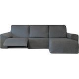 ECOMMERC3 Bankhoes voor chaise long, korte arm rechts, met bi-elastische relaxbank, donkergrijs