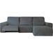 ECOMMERC3 Bankhoes voor chaise long, korte arm rechts, met bi-elastische relaxbank, donkergrijs