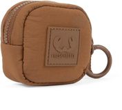 Fresh 'n Rebel Coze Pod - AirPods- en Oortjeshoesje - Compact Etui met Rits en Karabijnhaak - Opbergtasje voor Oortjes, Sleutels en Accessoires - Latte Brown