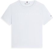 Tommy Hilfiger Dames T-shirt Lichtblauw Katoen Ronde Hals Korte Mouw M