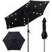 Coast Parasol - Solaire Energie - Verlichting LED - Kantelbaar tot 35° - Mechanisme met zwengel - Doek met ventilatie - 230 cm - Zwart