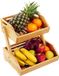 Merkloos Relaxdays Fruitmand etagère - 2 laags - bamboe