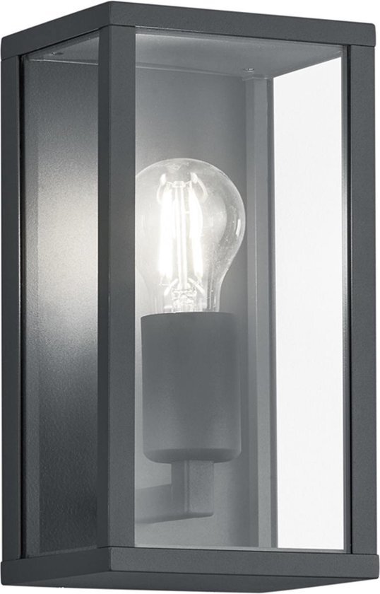 BES LED LED Tuinverlichting - Tuinlamp - Trion Garinola - Wand - E27 Fitting - Mat Zwart - Aluminium
