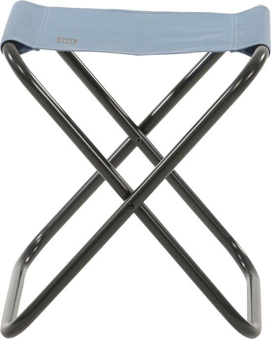 Travellife Como Kruk - Voetenbank - Bijzettafel - Textileen - Blauw