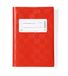 HERMA 19896 Book Covers DIN A6 High, Bast, Tabs with Labels and Bast Structure, Made of Durable and Washable Polypropylene Film, Set of 10 Notebooks, Red