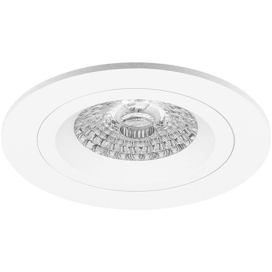 BES LED Spot Armatuur GU10 - Pragmi Rodos Pro - Inbouw Rond - Mat Wit - Aluminium - Ø93mm